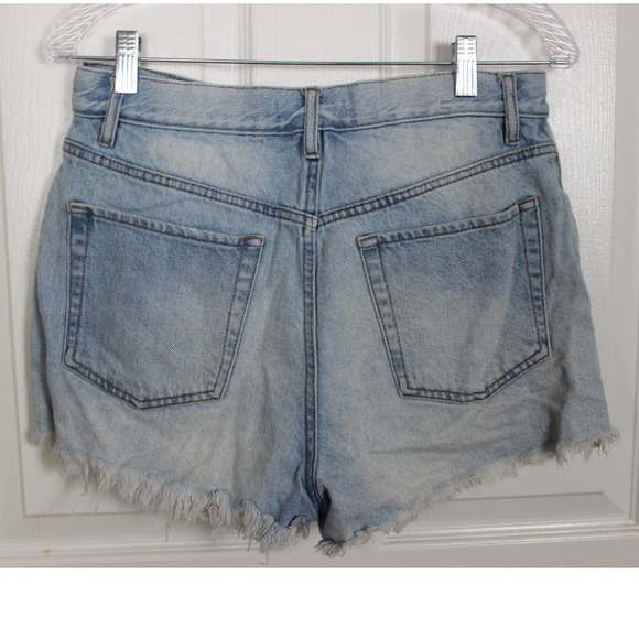 PacSun Vintage High Rise Denim Cut Off Frayed Hem Buttonfly‎ Jean Shorts Size 29 - Picture 7 of 7